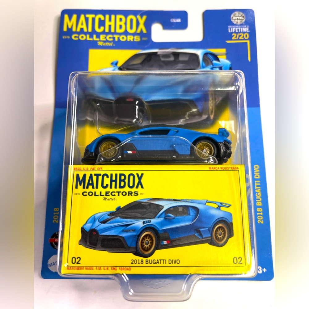 Matchbox COLLECTORS 2018 BUGATTI DIVO 2/20